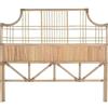 DRW Testiera per letto da 135 a 150 cm, in rattan, rettangolare, con gambe 153 x 3 x 138 cm