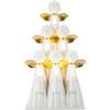 DRW Figura Angeles in scala bianca e oro in resina dipinta a mano 16x27 cm