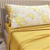 PETTI Artigiani Italiani - Lenzuola in Cotone con Federe in Stampa Digitale, Matrimoniale Maxi, Completo Lenzuolo Sopra e Sotto con Angoli, Valencia Giallo, 100% Made in Italy