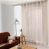 ED ENJOY HOME - Tenda Maya con 16 occhielli argentati, diametro 4 cm, effetto lino, 100% poliestere, colore naturale, 300 x 240 cm