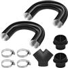 CGEAMDY 9 Pezzi Set Accessori per Riscaldamento Diesel, Tubo Scarico Riscaldamento Diesel Auto, Condotto Tubo T Pezzo Uscita Aria Calda Presa, Accessori Universali per Auto Riscaldatore Diesel