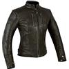 MAGOMA Tribeca, Giacca in pelle A++ con protezioni da moto Donna, Brown, M
