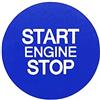 4R Quattroerre.it 17162 Adesivi Start Engine per Alfa Giulia Stelvio e Tonale, Blu, Set da 2