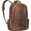 STILORD Waldo Zaino da lavoro in pelle vintage da donna e da uomo con molti scomparti Zaino da lavoro retrò con scomparto per laptop pelle Colore:marrone medio