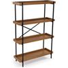 VERSA Renee Libreria in Stile Industriale, Misure (A x L x P) 120 x 30 x 80 cm, Marrone