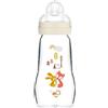 MAM Biberon Feel Good 260 ml, Biberon vetro pregiato resistente alle alte temperature, Neutro