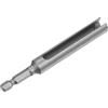 QUARKZMAN 100mm Lunghezza Esagonale Dado Inseritore x 1pz 8mm Presa Scanalato Estensione Inseritore Punta per Ingegneria Installazione, [Grigio]