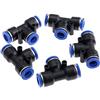 CNCTEC IQS - Raccordo pneumatico, 10 mm, connettore ad aria compressa, 3 vie, 5 pezzi