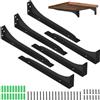 Mordx 6 Pezzi di Reggimensola,Console Ad Angolo per Carichi Pesanti,Staffa di Supporto in Metallo per Carichi Pesanti,Reggimensola 90° per Fissaggio a Parete (Nero, 30 cm)