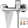 PORFOYO Miscelatore Doccia Termostatico, Miscelatore Vasca Da Bagno Termostatico Becco Cascata, Rubinetto Termostatico Doccia, Rubinetto Vasca Con Termostato, Miscelatore Termostatico Doccia per Bagno