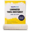 EQUIP247UK Fogli antipolvere in cotone per pittura e decorazione, fogli di vernice, panno anticaduta, foglio antipolvere per mobili, lavabile e riutilizzabile (cotone laminato, 3,5 m x 2,6 m) (2)