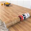 Decotalk Pellicola Adesiva Per Mobili Marrone Chiaro Pannelli da Parete in Legno Naturale Vintage Carta da Parati 40X300cm Carta da Parati Adesiva Muro Legno Rotolo Per Muro Porte Cassetti Scrivania