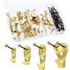 Jeffdad Set di 120 ganci per quadri, versatili, con chiodi, ganci per foto da inchiodare, 4 misure, set per appendere quadri, specchi, quadri