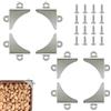 WQEDVN 8 staffe angolari per specchi, staffe per specchi, staffe di fissaggio angolari per specchio, per il fissaggio di immagini da appendere in bagno in vetro (30,3 x 5,5 mm)