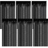SJUNJIE 6 Pezzi Tende Metalliche Tinsel 1m X 2m Nero Sfondo Compleanno