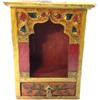 Wildkräuterhex Altar - Tavolo da tavolo - con cassetto in legno - fatto a mano in stile antico - 16,5 x 22 x 14 cm