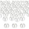 QUARKZMAN 210pz Perle Decorative Bianche 14mm, Perle finte ABS per vasi 300g, riempitivo Ornamentale per centrotavola, creazione di Gioielli, Decorazione acquari