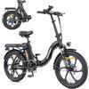 HillMiles MTB HillMiles MilePort 1 adulto bicicletta elettrica, 36V 13AH batteria rimovibile 250w motore con 20 '*3.0' Fat Tire pieghevole bici elettrica, velocità 25KM/H gamma fino a 100KM città pendolare (Nero)