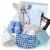 vamei Regalo Nascita Bimbo Bimba con Pagliaccetto Neonato Coperta Doudou Bavaglino Calzini Antiscivolo Cappello, Set Regalo Neonato Nascita Regali Baby Shower Unisex