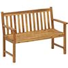 Dehner Panca da Giardino Mykonos a 2 posti, ca. 120 x 89 x 61 cm, in Legno di Acacia Certificato FSC, Marrone