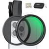 NEEWER 67mm Filtro ND Variabile a Clip Compatibile con iPhone, Filtro Densità Neutra ND2-32 per Lente Telefono, Accessori Fotografia Compatibile con iPhone 17 16 15 Pro Max Plus 16e 14 13 mini,FL-B25