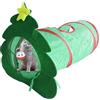 Generico Tunnel per gattini | Tunnel per gattini per albero di Natale espandibile e stabile | Tubo per gatti pieghevole per gatti da interni, tunnel per animali resistente all'usura per conigli, gattini e cani
