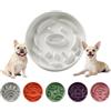PTOBER Ciotola Anti Ingozzamento Cani in Ceramica - Ciotola Labirinto per Alimentazione Lenta - Scodella Anti Vomito per Cani Piccoli - 80 g - 16 cm - Bianco
