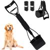 LoNinLoAn Paletta portatile per cani e gatti, 60 cm, pieghevole, con manico lungo, con 2 rotoli di sacchetti per la cacca per cani e gatti, ghiaia per esterni (nero)