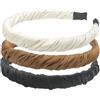 Guiguishiny 3 Pezzi Cerchietti in Raso - Fasce per Capelli Eleganti e Morbide, Cerchietto in Seta Opaco, Accessori Moda per Donne e Ragazze