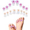 HEALLILY - Set di 2 separatori per dita dei piedi, in silicone, a forma di fiore, per unghie individuali, per polacchi, pedicure