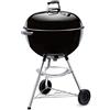 Weber Bar-B-Kettle BBQ a carbone, sup. cottura Ø 57 cm, BBQ con coperchio e vaschetta smaltati, cavalletto e ruote, sup. cottura cromata - Nero (1331004)