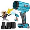 Ecarke Soffiatore a batteria compatibile con Makita 18V, motore brushless 80.000 giri/min, velocità aria 60 m/s & pressione 850 g, soffiatore portatile per foglie, polvere & neve (senza batteria)