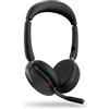 Jabra Cuffia con microfono Jabra Evolve2 65 Flex Auricolare Con cavo e senza A Padiglione Ufficio Bluetooth Nero [26699-989-899]