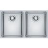 Franke Lavello Cucina 2 Vasche Incasso Larghezza 74 cm materiale Acciaio Inox finitura Satinato - 127.0525.281 Maris MRX 220-34-34