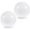 HOMSFOU 2pezzi Paralume Globo Paralume Per Lampada Da Piedistallo Sferico in Acrilico Per Esterni Globo Di Ricambio Protezione Dalla Pioggia Per Lampada