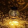 Goffii Lanterna Solare da Esterno Vintage, con Accensione Automatica, IP65 Impermeabile e Resistente al Sole, Luci Decorative a LED per Giardino, Terrazza, Patio, Cortile(1 Pezzi)