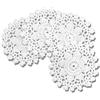 gracebuy Tovagliette e sottobicchieri 10,2 cm rotondo pizzo all' uncinetto a mano confezione Set White