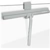 Minismus Tergivetro per Doccia - Pulisci Vetri Porte e Finestre - Tergivetro Doccia Silicone - Pulisci Doccia Vetro, Bagno e Specchi - Senza Foratura, Supporto Incluso (Grigio, 28 cm)