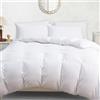 Pamposh Set copripiumino Microfibra prelavata per maggiore morbidezza e comfort. Copripiumino leggero e di alta qualità, adatto a tutte le stagioni. (Bianco, King (230 x 220 cm))