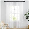 PONY DANCE Tende Bianche Soggiorno con Fettuccia Metodi di Sospensione Multipli 2 Pezzi 140x200 cm Tende Trasparenti Decorativo per Interni Voile Curtains per Salotto