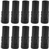 Cyrank 10Pcs Tubo Portalampada A Candela, 25x80mm Portalampada E14 Vintage, E14 Tubo Di Metallo Per Portalampada A Candela Base Per Lampada Accessori Per L'illuminazione Manicotto Per Portalampada E14(Nero)
