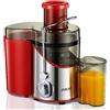 JUILIST Centrifuga Frutta e Verdura, 400W Estrattore di Succo a Freddo con 65 MM Bocca Larga, 3 Velocità, Acciaio Inox, Piedi Antiscivolo, Includi Spazzola, Facile Pulizia, Senza BPA (Rosso)