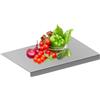 JINGHANGER Tagliere in Acciaio Inox per Piano di Lavoro da Cucina con bordo 30x40 cm Cutting Boards Tagliere da Cucina per impastare pane, pasta, carne, verdure