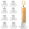 dabinzhijia 8 Pezzi Porta Candele, Portacandele da Tavolo, Rotondo Struttura Candelieri, Per Matrimonio, Cena a Lume di, Matrimonio, Feste, Centrotavola (Bianco)