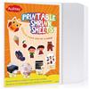 Auihiay 12 fogli stampabili in plastica termoretraibile, carta con film termoretraibile per bambini artigianato creativo, 6 bianchi e 6 semitrasparenti, 21 x 29,5 cm / 8,3 x 11,6 pollici