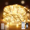 JVURICE Tubo luminoso da 10 m, 200 LED, per esterni, IP67, impermeabile, 8 modalità, dimmerabile, telecomando, timer, luce calda, tubo luminoso per interni ed esterni, feste, matrimoni, Natale