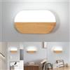 Pheashine Applique da Parete Interno LED in Acrilico Effetto Legno