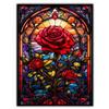 QIUQI Diamond Painting Fiori, Diamond Painting Kit Completo, Diamond Painting Bambina e Adulti, Diamantini Crystal Art, Decorazione per Casa e Pareti 30x40cm