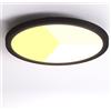 Alpinaluz Downlight LED nero Ø225 mm 18 W - Plafoniera di superficie o incasso per foro Ø65-200 mm - CCT 3000K/4000K/6000K - Ultra sottile 17 mm - IP44 per bagno, cucina e corridoio