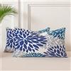 Miuyunya Set di 2 Federe Cuscini Divano in Velluto 50 x 30 cm Gris Copricuscino Rettangolari Colorato Fodera per Cuscino Blu Dalia Fiore Viola Moderno Decorazione Federe per Soggiorno Camera Balcone
